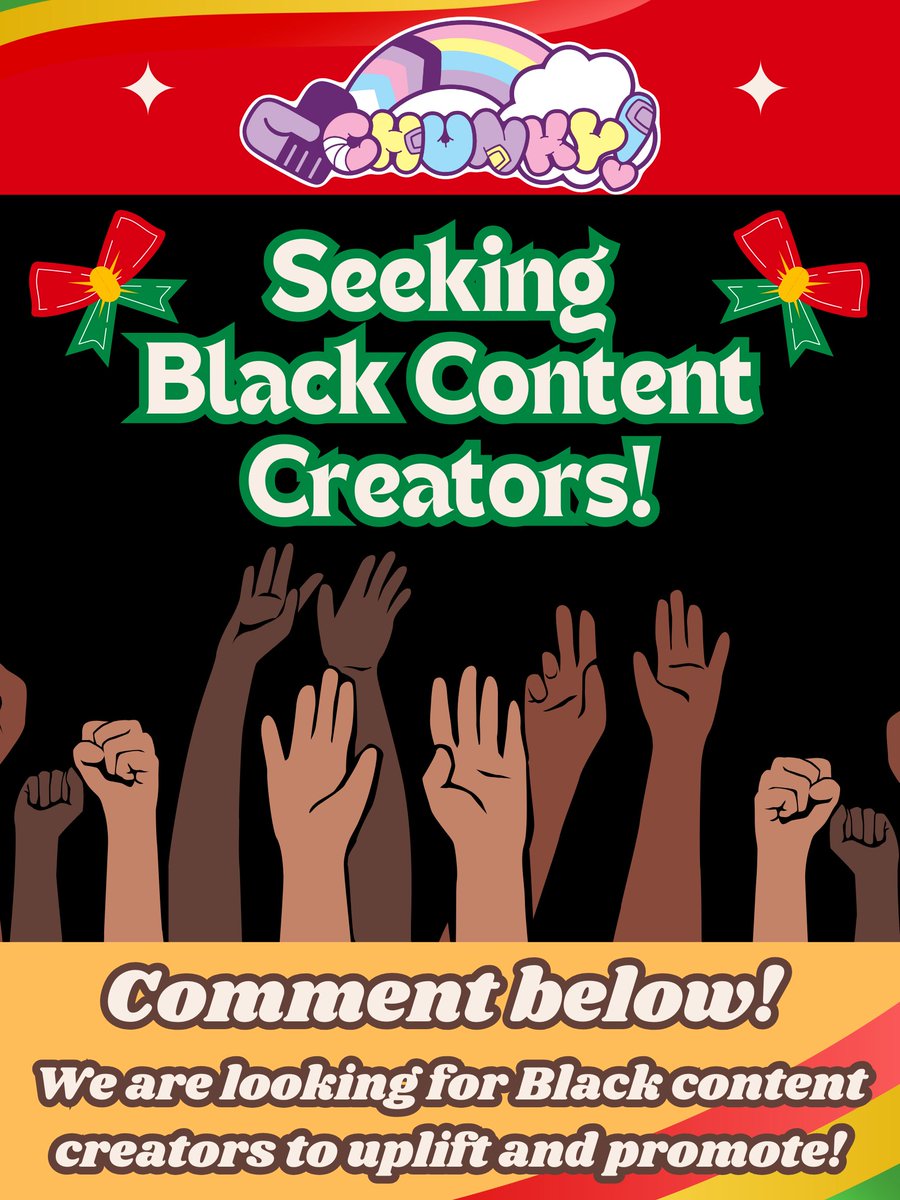 _VChunky_'s tweet photo. 🤎🖤IT'S ALMOST BLACK HISTORY MONTH!🖤🤎

We at V-Chunky want to showcase some of the amazingly talented black creators in the industry!

💬Comment your favorite Black creators below!
or
⭐️If YOU are a black creator show off your content!

#vtuber #BlackHistoryMonth https://t.co/q8SHc0OfK0
