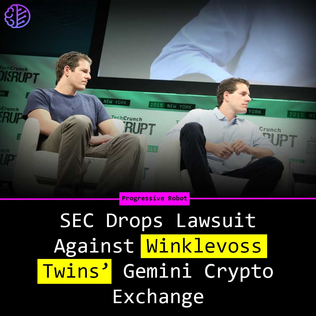 The SEC has dismissed its lawsuit against Gemini, a crypto exchange founded  by the Winklevoss twins, following a 2024 settlement with the New York  Attorney General. #SEC #Gemini #WinklevossTwins #Cryptocurrency