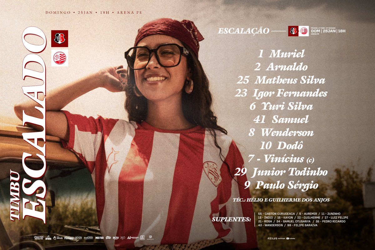 nauticope's tweet image. NÁUTICO ESCALADO PARA O CLÁSSICO! 🇦🇹🐭

Hoje, a escalação entra em cena inspirada no filme @oagentesecreto_filme, com o manto alvirrubro criado em parceria com @chicorei. Garanta o seu, torcedor! 🚩