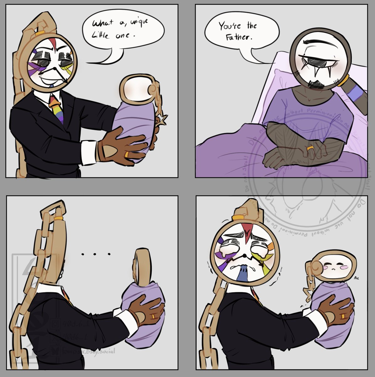 40d6_1's tweet image. You are the father.

#dyle #rodger #timecapsule #yaoi #dandysworld #dandysworlddyle #dandysworldrodger #dandysworldart #art #meme #baby #OC