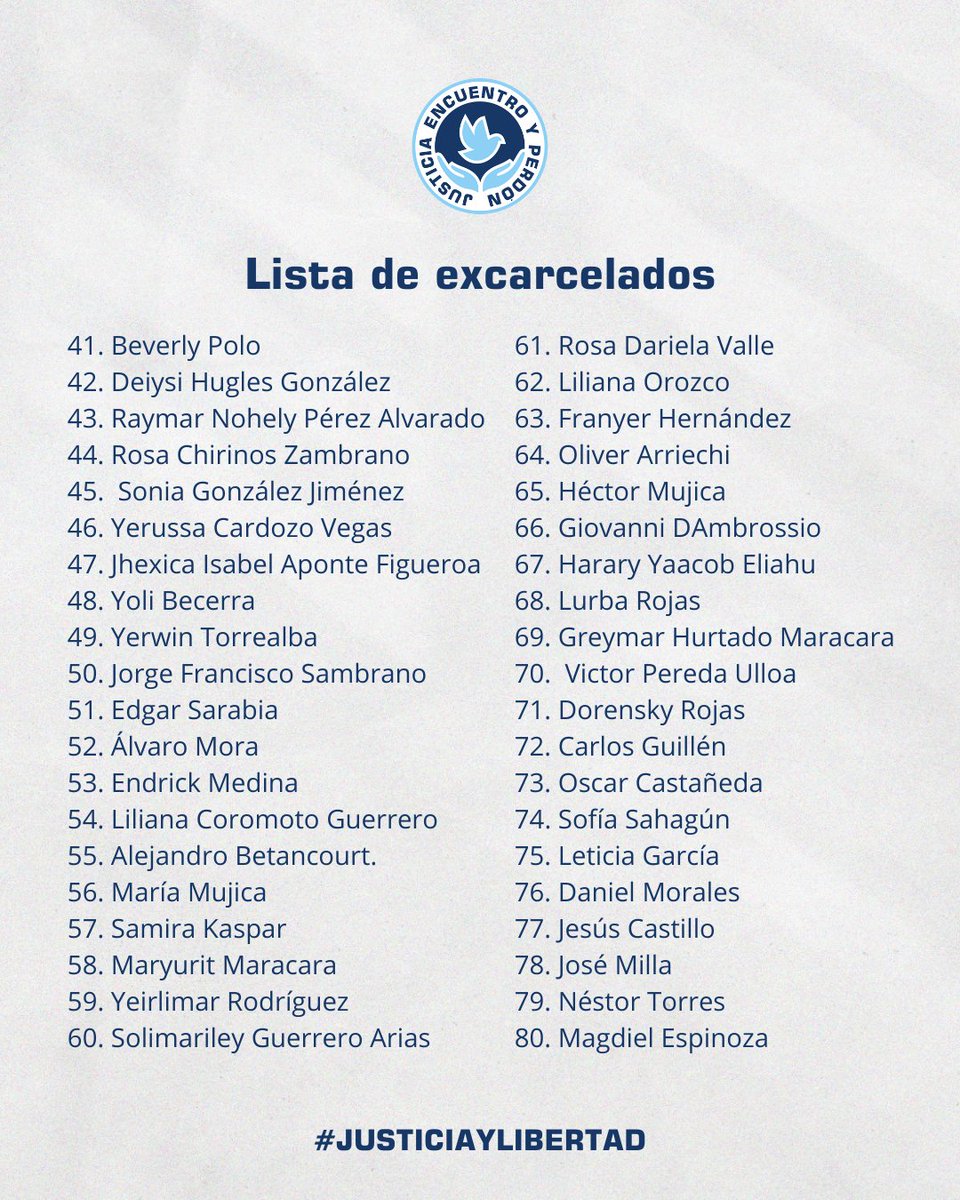 Justicia, Encuentro y Perdón tweet media