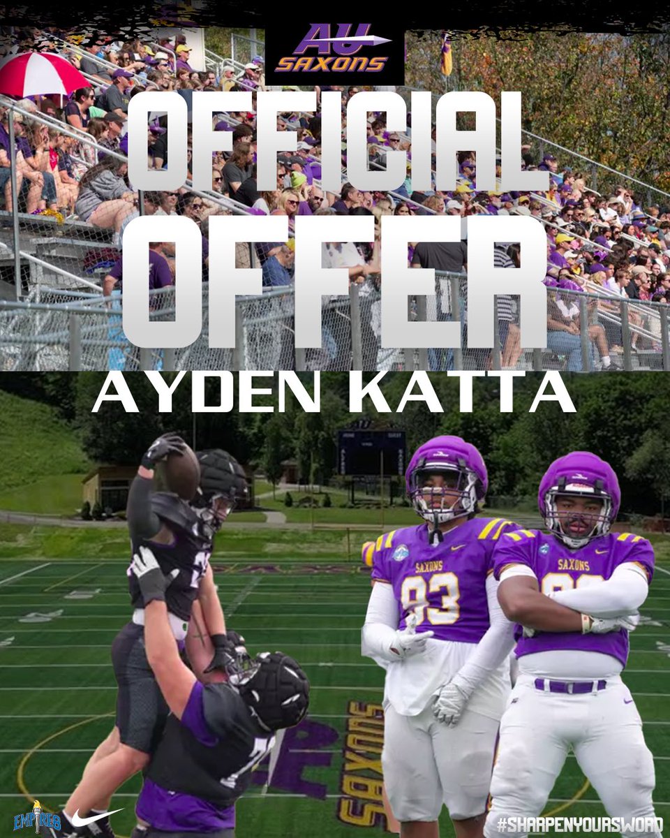 After a great conversation and visit with <a href="/Coach_Rankl/">Bob Rankl</a> and the Coaching staff I am very excited and blessed to announce that I’ve received an offer from Alfred Football! <a href="/LB_CoachBona/">Brady Bonacquisti</a> <a href="/CoachMilesAU/">Hunter Miles</a> <a href="/FredoniaFTBL/">Fredonia Football</a>