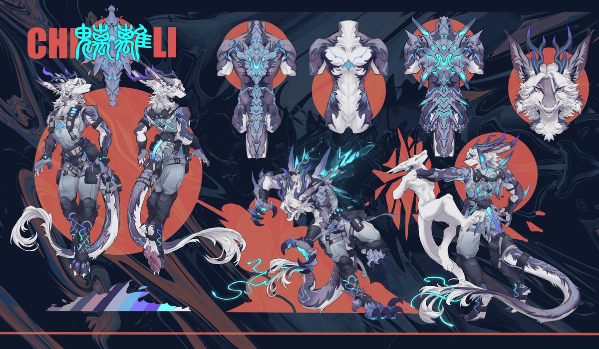 Rhythm_Lore's tweet image. 魑缡的设计实在还是太过于惊艳，想要再次分享一下
他也是我世界观下故事和性格最复杂的一位了，他的经历是撬动灵龙发展的一个关键的齿轮，而他与云落之间的故事，则像是双城之战里面的爆爆和奥维来一样，说不清的条理