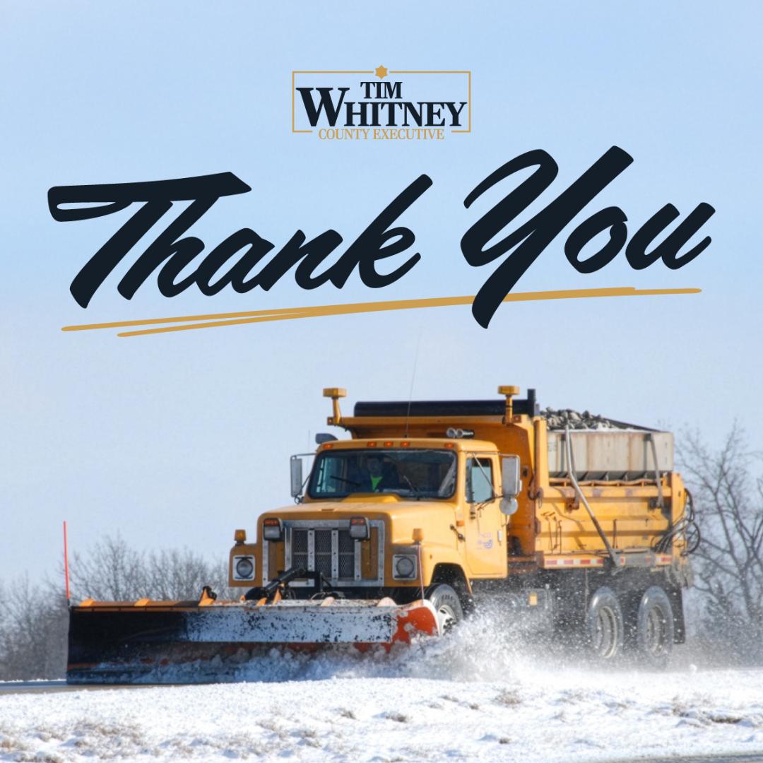 Thank you to the hardworking men and women of Jefferson County Public Works and MoDOT who are working around the clock this weekend to keep our roads clear!