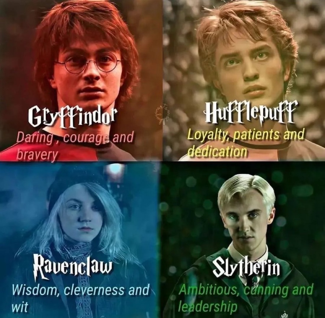 TheDailyHPotter's tweet image. The house traits 🏰