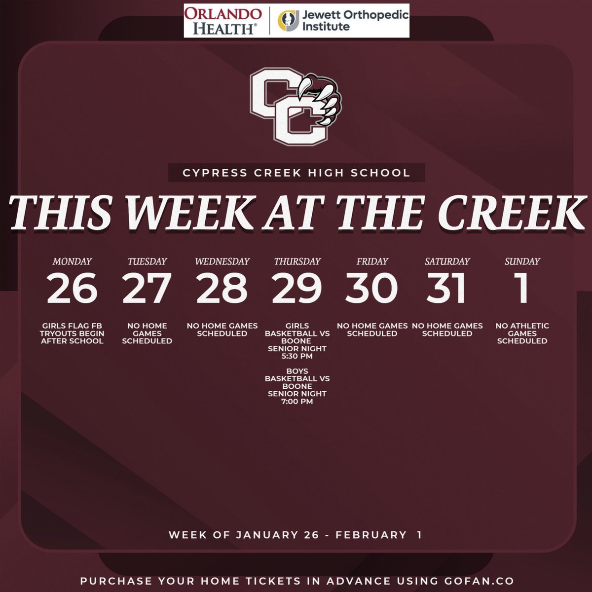 Cypress Creek HS Athletics tweet media