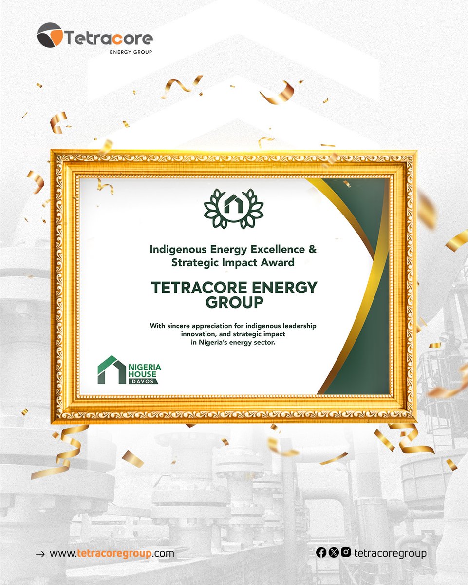 We were honoured to receive the Indigenous Energy Excellence and Strategic Impact Award at the Nigeria House Davos, during the World Economic Forum.

This speaks not just to milestones achieved, but to the journey we have taken, shaped by our people and anchored in strong values.
