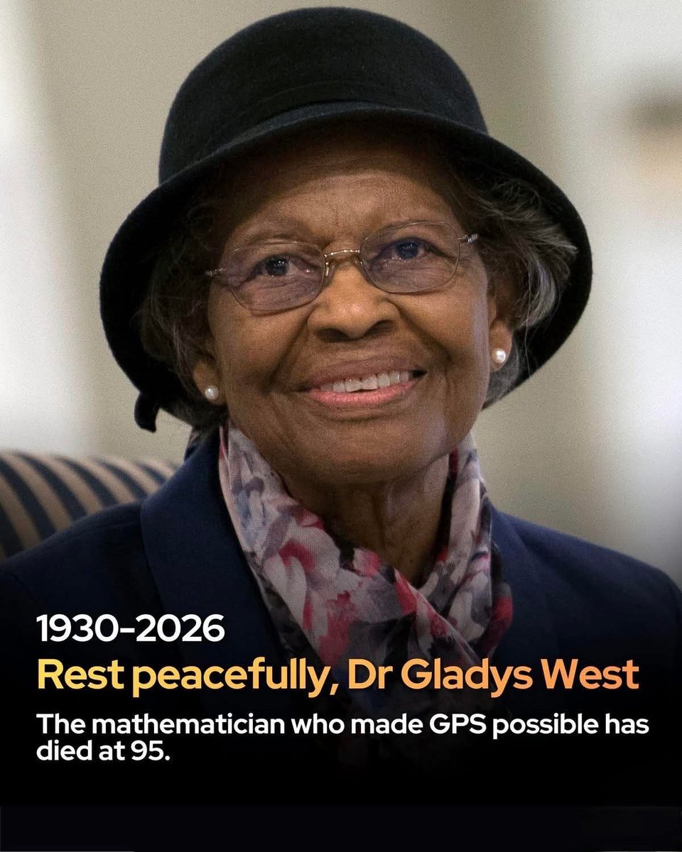 The oracle of “Hidden Figures (2016)” and “The Secret Genius of Modern Life (2022–present, BBC TV series)”  Dr. Gladays West — was the real mathematician known for pioneering work on GPS technology that helped get the first man to the moon. She is gone to be with the Lord. RIP.
