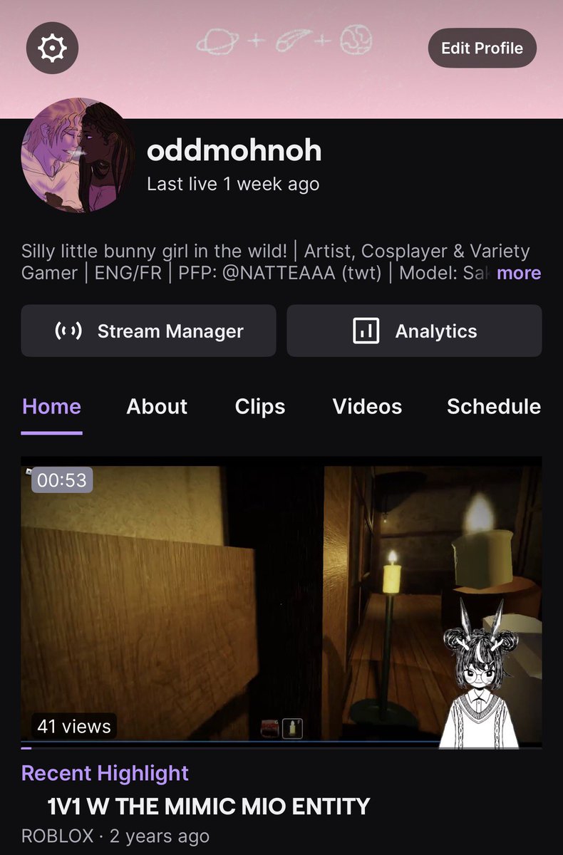 oddotbee's tweet image. Well I was planning on being more creative and sharing my art journey on other platforms. So make sure u come follow me on there as well 💕