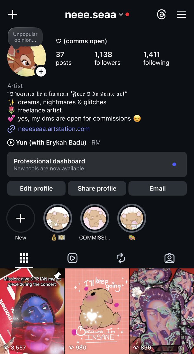 oddotbee's tweet image. Well I was planning on being more creative and sharing my art journey on other platforms. So make sure u come follow me on there as well 💕