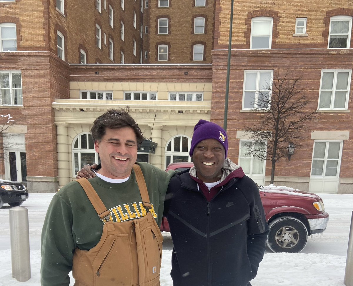 jaycford's tweet image. Nothing and I mean NOTHING stops @SpeakerDonScott from working for Virginia. 

Mid sleet he’s walking into the GAB. #valeg