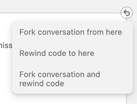 Just shipped in v2.1.19: rewind &amp; fork message history in the Claude Code VSCode extension