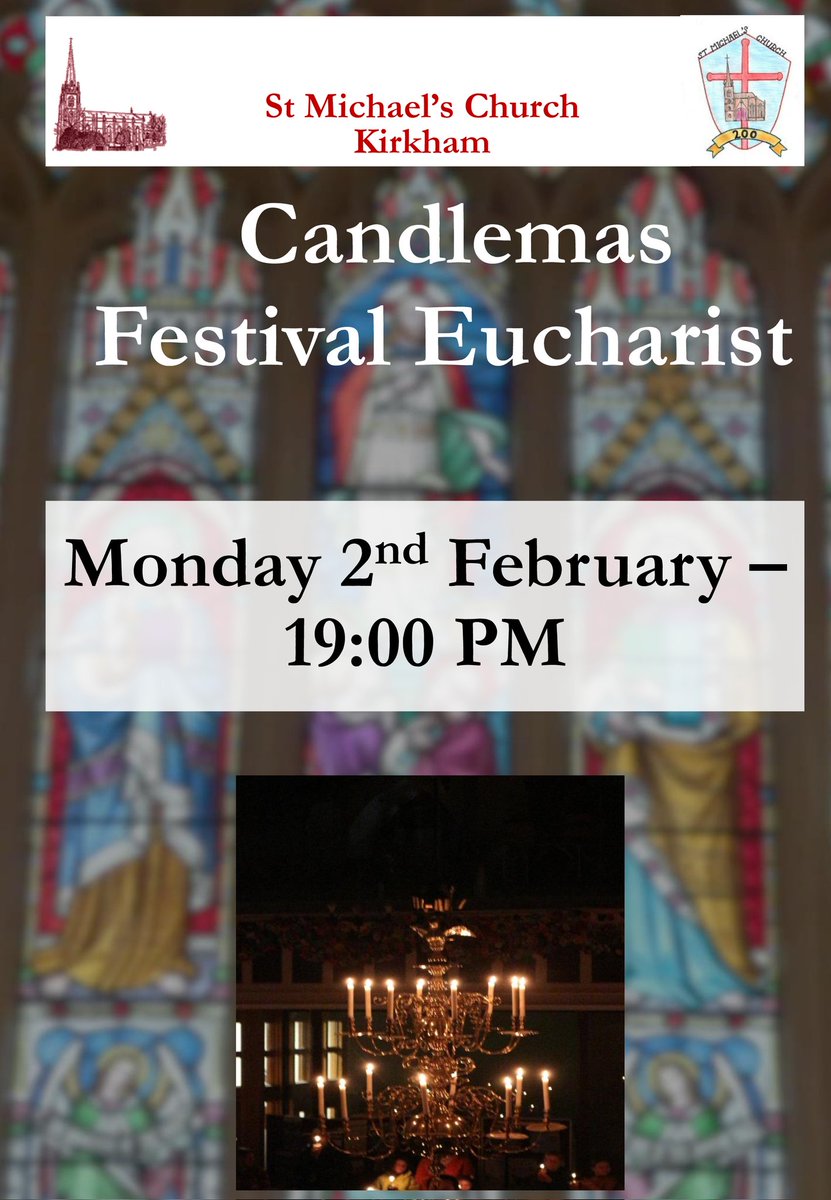 kirkhamstmicks's tweet photo. Join us on Monday 2nd February for our #Candlemas Parish Eucharist service at 7:00pm. https://t.co/kEg9CMvPLC