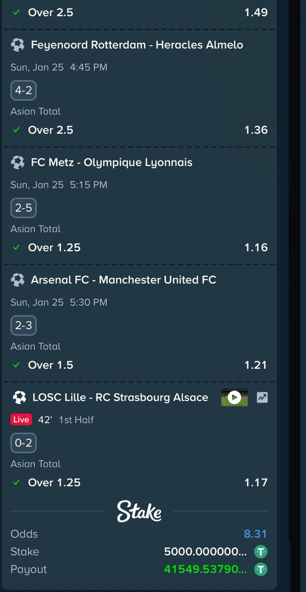 BOOMGRATULATIONS ✅✅✅✅✅

9 odds in the bag ✅✅✅✅

B2B2B WINS ✅✅✅

$41.5k  ✅✅✅

Register an account via stake.com/?c=f213c5ba25&…

Use welcome code ‘banks’ for weekly airdrops and bonuses 

Dm t.me/RealJoyEpos for bet deposits and enquiries, 💯 reliable. ✅