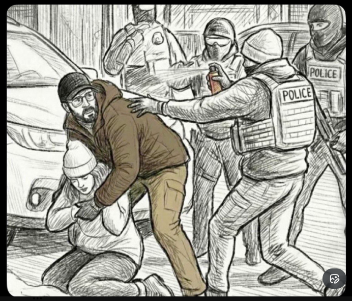 Alex Pretti died because he had the audacity to shield a woman from pepper spray — and the loser Nazi incels simply couldn't handle seeing a REAL MAN stand up to them. The entire fascist authoritarian Trump regime are fucking cowards, including Trump, JD Vance and Stephen Miller.