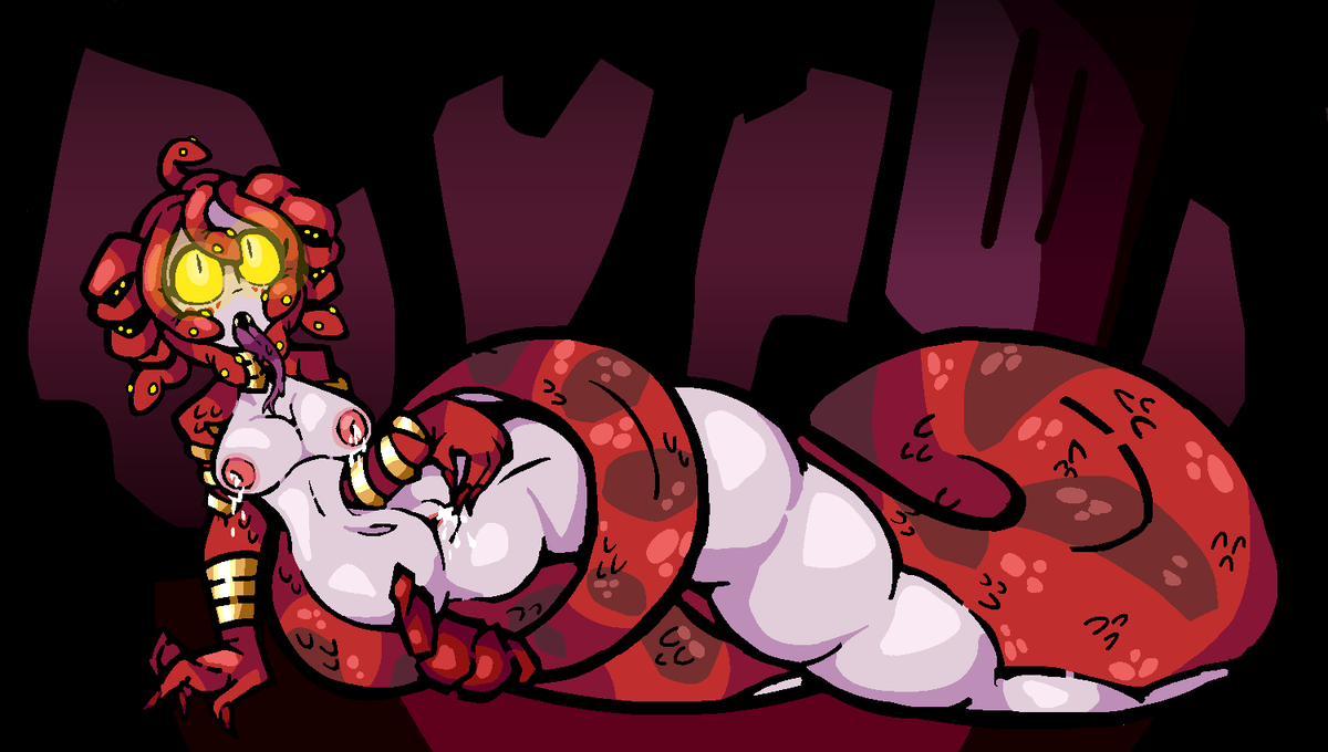 FattyDFearful's tweet photo. Self-indulgent Snake Pleasuring (nsfw alt of Teto-dusa over at main) https://t.co/A5ZnIk6TVp