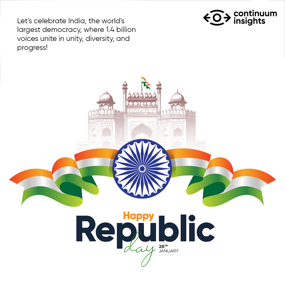surveyplatform's tweet photo. Republic Day reminds us that democracy is built on voices, choices, and shared responsibility.
At Continuum Insights, we believe strong nations and strong decisions begin with listening, understanding, and insight.
Wishing everyone a proud and thoughtful Republic Day. 🇮🇳 https://t.co/AtIm2wtUeJ