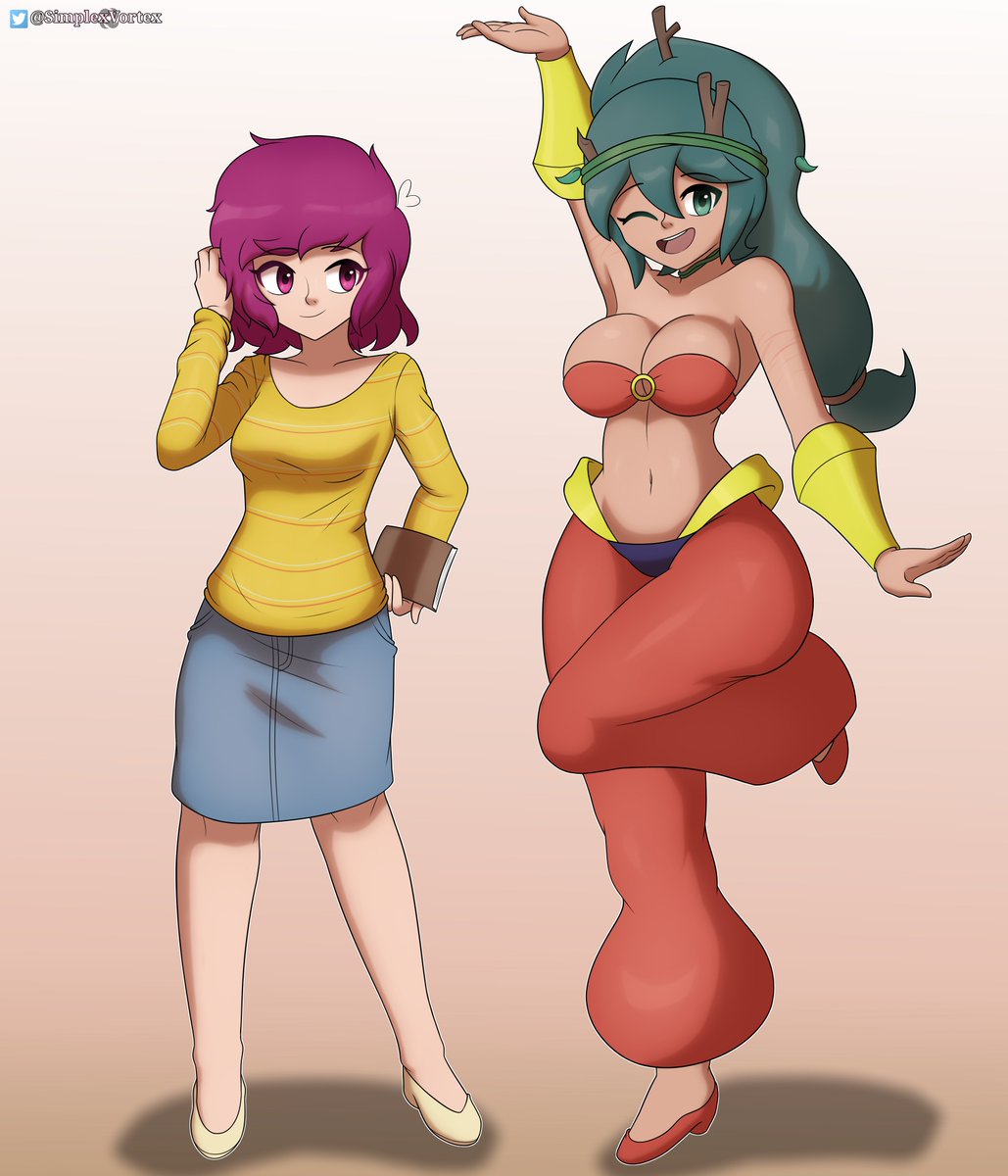 SimplexVortex's tweet image. 💜 Character inspirations 💚
Part of the process of creating OCs involves drawing inspiration from existing characters (or people).
Can you guess who the key characters are for the design of Violet and Althea?

#oc #originalcharacter #originalcharacters #ocart