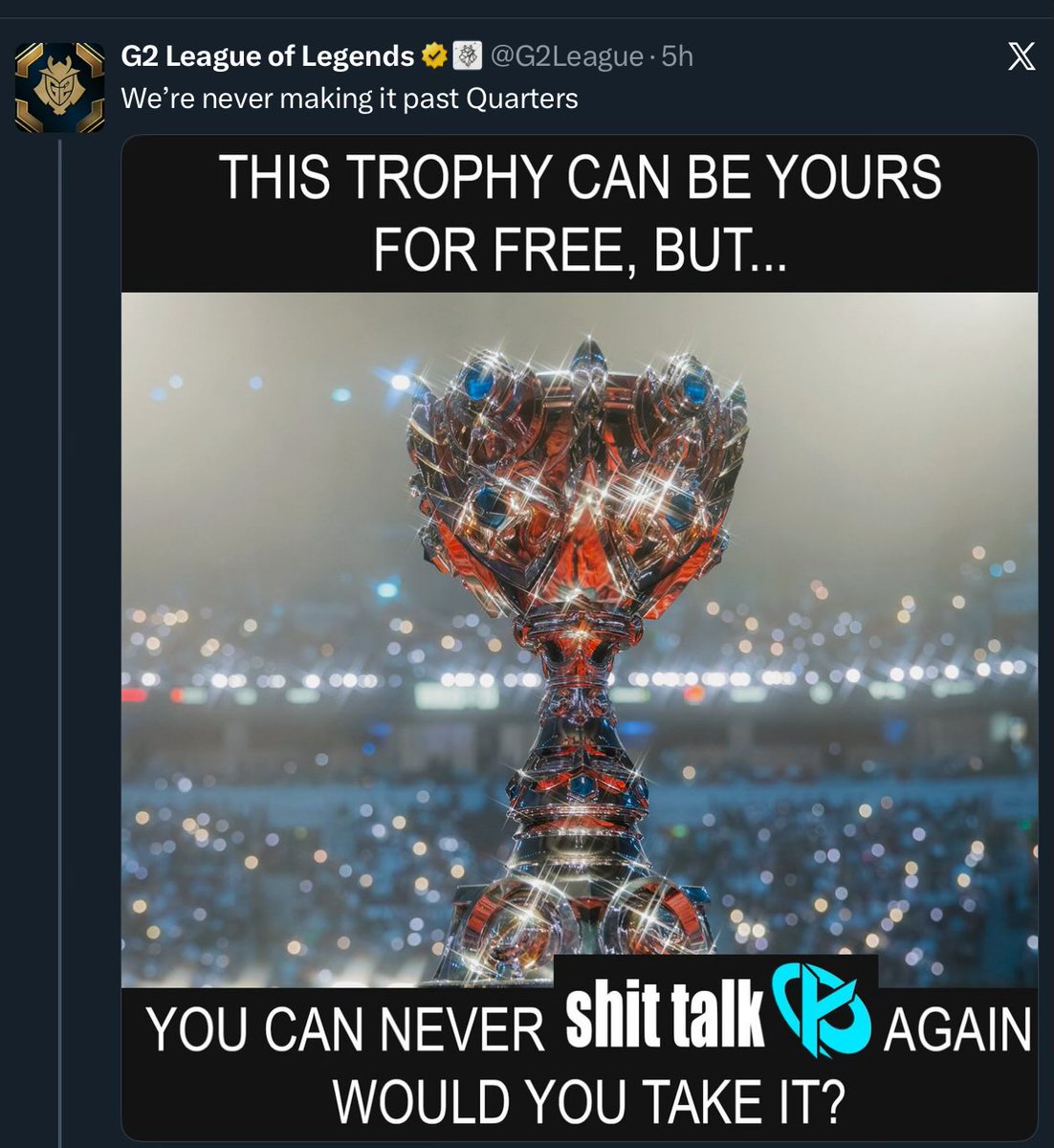 LoL Esports Images That Precede Unfortunate Events (@no_context_lol) on Twitter photo 