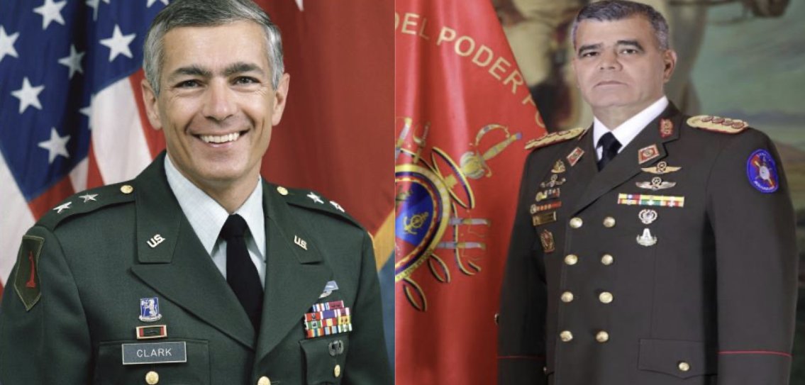Dos uniformes con simbologia diferentes.

El uniforme del Gral Wesley Clark evoca guerras reales y paz ganada en Bosnia. El de Padrino López cuenta otra cosa: condecoraciones advas, lealtades políticas y ejército reducido a cartel con charreteras.

Entonces ¿cómo le explicamos al