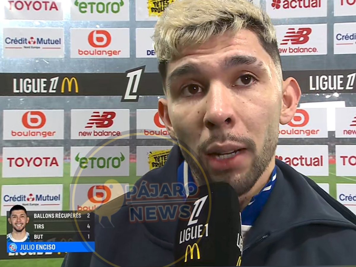 Julio Enciso: "Muy contento por marcar y primer gol y ojalá logramos el triunfo".

Esto dijo nuestro compatriota al término del 1er tiempo donde su club, el Racing de Estrasburgo de visita le está ganado al Lille por 2-0.
Enciso, 22 años, anota su 1er gol en la Liga 1de Francia.
