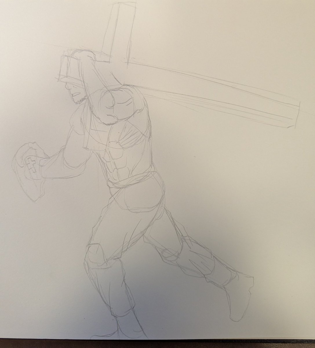 As soon as I saw this I had to sketch this pose. It's wild.