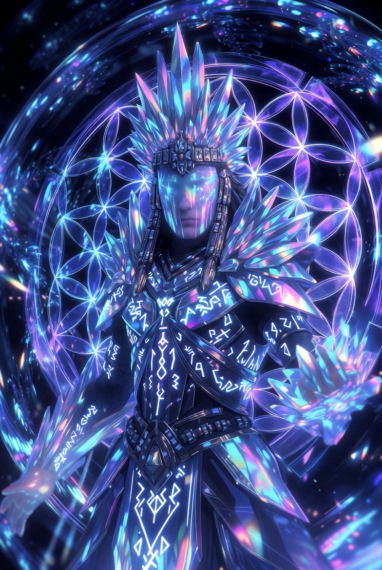 StarlightSutra's tweet image. Trying something new 
#crystals #cyberpunk #fantasyart