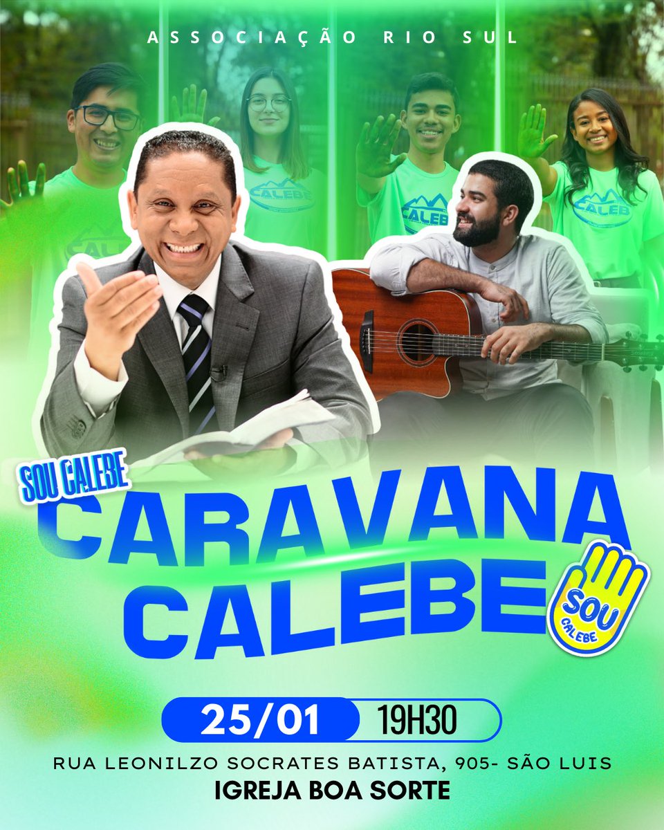 PrLuisGoncalves's tweet photo. Ola amigos! Daqui a pouco estaremos juntos para uma noite de esperança da #Caravana #Calebe da @adventistasriosul Ore e participe! https://t.co/m2N26GyB6q