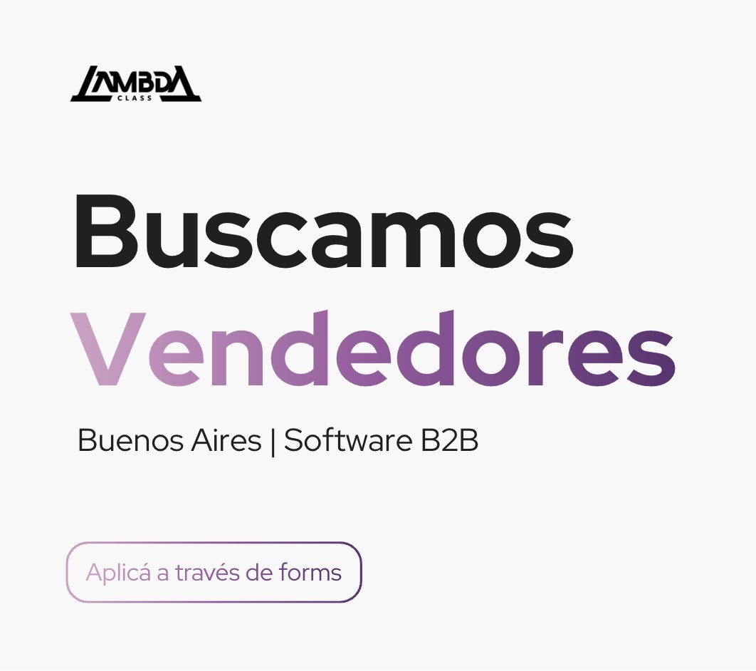 fede_intern's tweet photo. Ya estamos trabajando con 10 nuevos colaboradores comerciales independientes en @class_lambda. Desarrollamos múltiples productos y expandimos nuestra red, buscamos llegar a 100+ colaboradores en Buenos Aires en las próximas semanas. Llena el formulario si te interesa. Compartí la publicación si podes así llega a más gente.

This weekend we selected 10 sales collaborators to start working with @class_lambda in the coming days. We're building multiple products and scaling fast: 100 more collaborators joining us in Buenos Aires in the coming weeks.