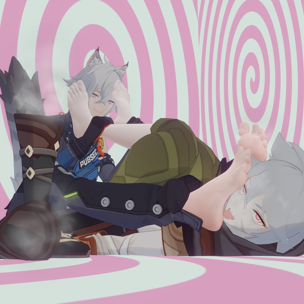 vivvo__'s tweet photo. Seth and Razor are trapped in a domain that hypnotized them 😵‍💫 : all they can think about now is feet...

Now reduced to mindless foot slaves, they're gonna lick, smell and worship each other's feet for a very, VERY long time... 🤤😏 https://t.co/nmXM6QmdFw