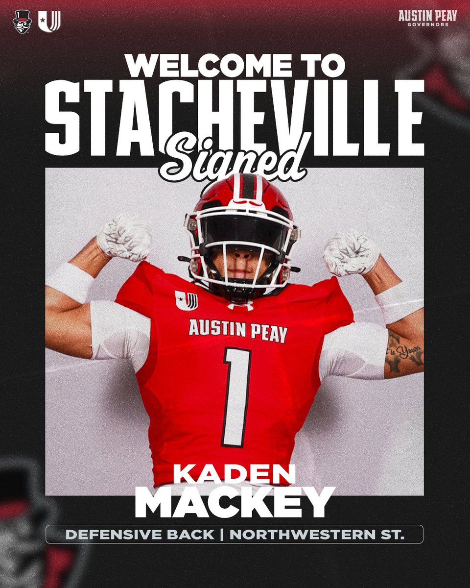 𝗦𝗠𝗔𝗦𝗛! 𝗕𝗔𝗡𝗚! 𝟮𝟬𝟮𝟲! 🎩🏈

✍️ <a href="/iamKadenMackey/">KadenMackey</a>
📍 Prairieville, Louisiana
🔴 Defensive Back
⚫️ Northwestern State

#SmashBang26 | #LetsGoPeay