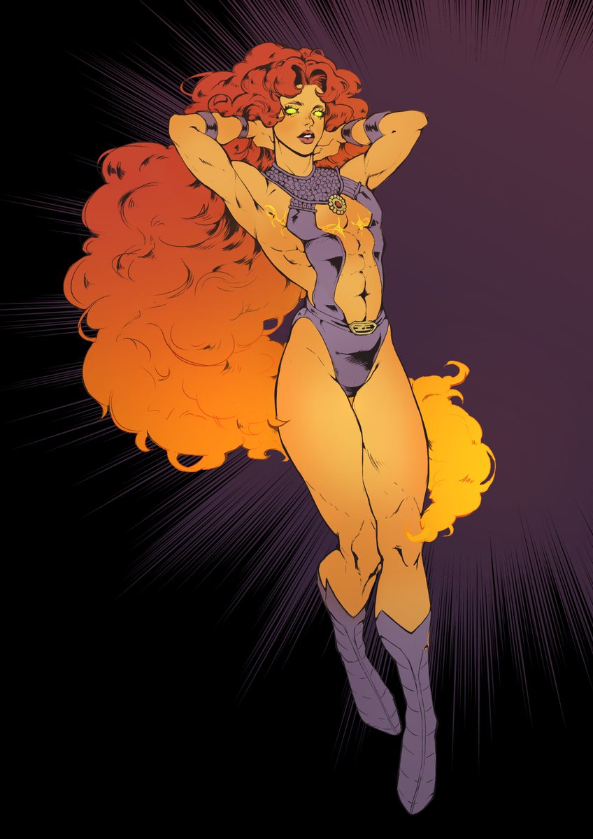 TimsCult's tweet photo. ✨💫Transmasc #Starfire💫✨

The inking on Kori's hair was truely HUMBLING https://t.co/UQsHUCrPKU