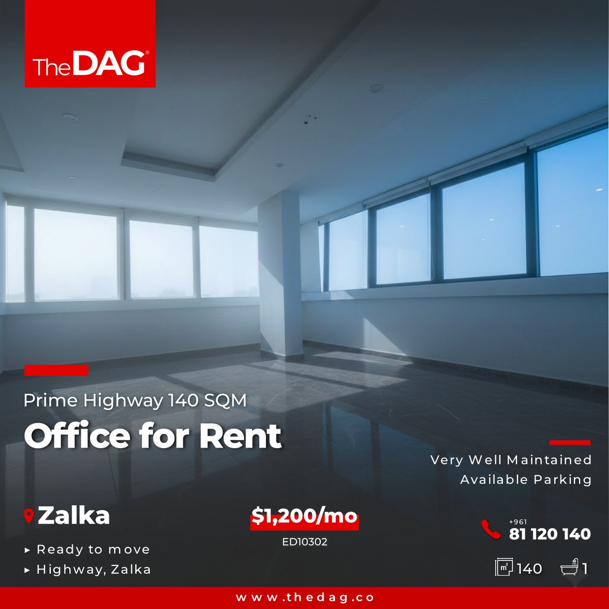 TheDag_Estate's tweet image. Prime Highway 140 SQM Office for Rent in Zalka مكتب للايجار

Ref: ED10302

The DAG | +961 81 120 140

#Zalka #OfficeForRent #مكتب_للإيجار #LebanonRealEstate #HighwayOffice #BeirutOffices #CommercialLebanon #PrimeLocation #TheDAG

thedag.co/properties/pri…