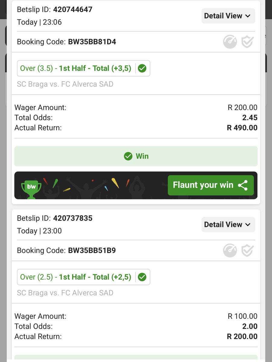 For example , you start like this and build your wager