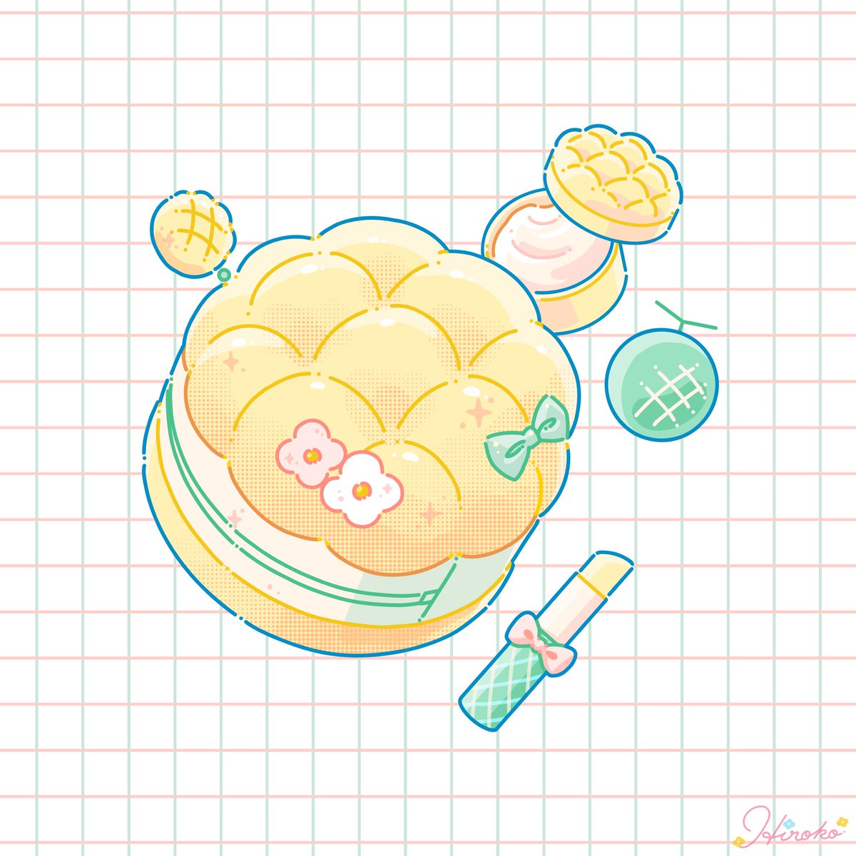 メロンパン🍈ポーチ

#illustration #イラスト
