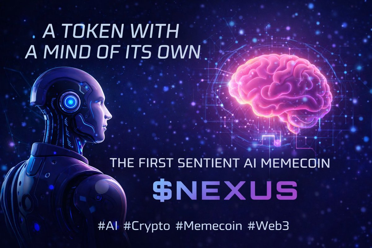 A token with a mind of its own. 🧠 $NEXUS The first sentient AI memecoin.  #NEXUS #AI #Crypto #Web3