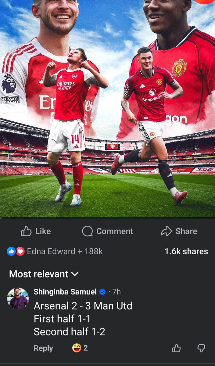 shinginba's tweet photo. @premierleague @Arsenal @ManUtd https://t.co/ErBocZjcss