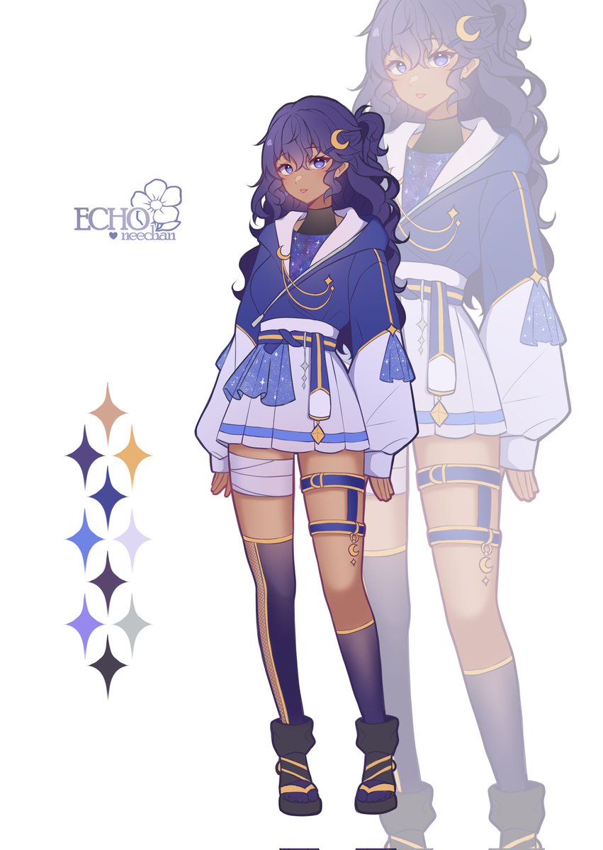 Outfit skeb for Yin Cerulea on VGen! 🌙

#VGenComm