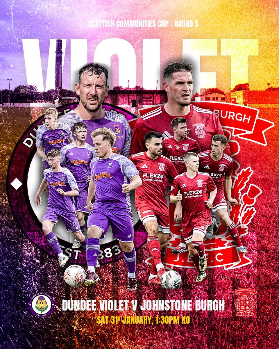This Saturday its our rescheduled Scottish Communities Cup tie versus Johnstone Burgh . Here's hoping for the incessant rain and horrible weather to disappear to allow us to dry our pitch out and get the game on 🤞

📆Sat 31.1.25
⏰️13.30 ko
📍Glenesk Park