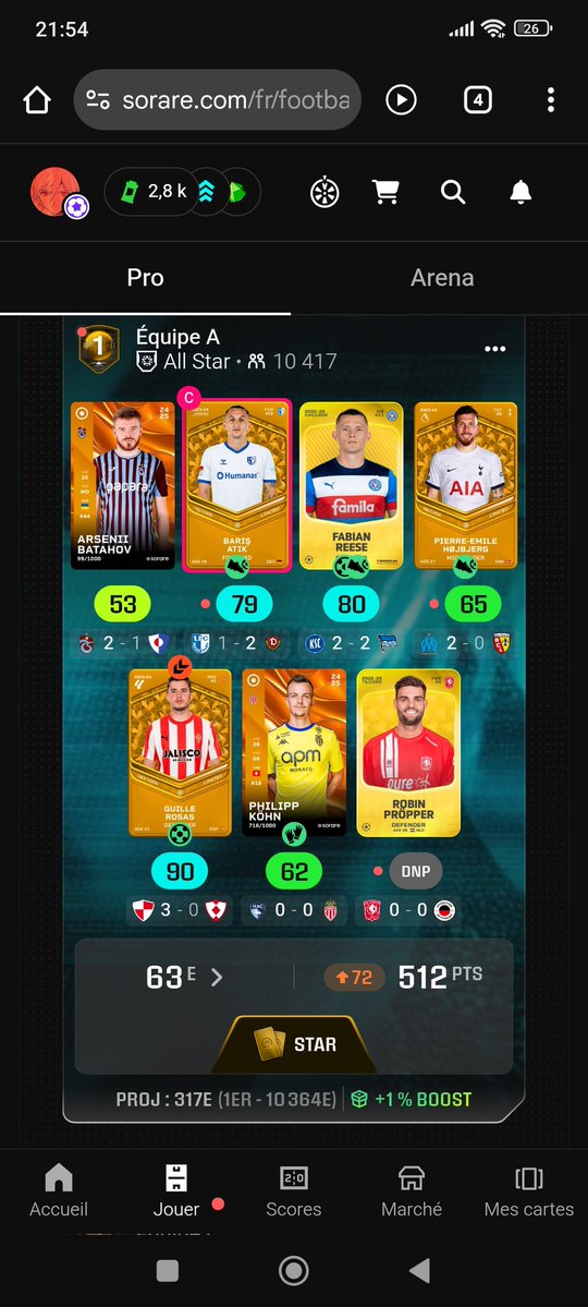 Qu'est ce qu'il fait mal ce DNP 😭😭😭😭

#Sorare