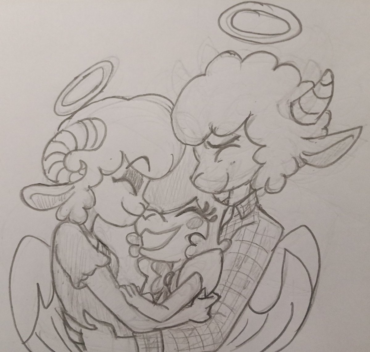 ThanjustaMore's tweet photo. Request for @bacilio_soza
Keenie and her parents (oc belongs to him)
Hope u like it
#helluvaboss #helluvabossfanart #helluvabosskeenie
#helluvabosscherubs #HazbinHotel https://t.co/WgCDHbcYL4