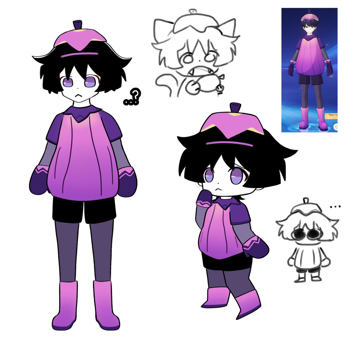 kabu in this stupid manekin fit because i associate him with lavender melons #kabukimono #scaramouche