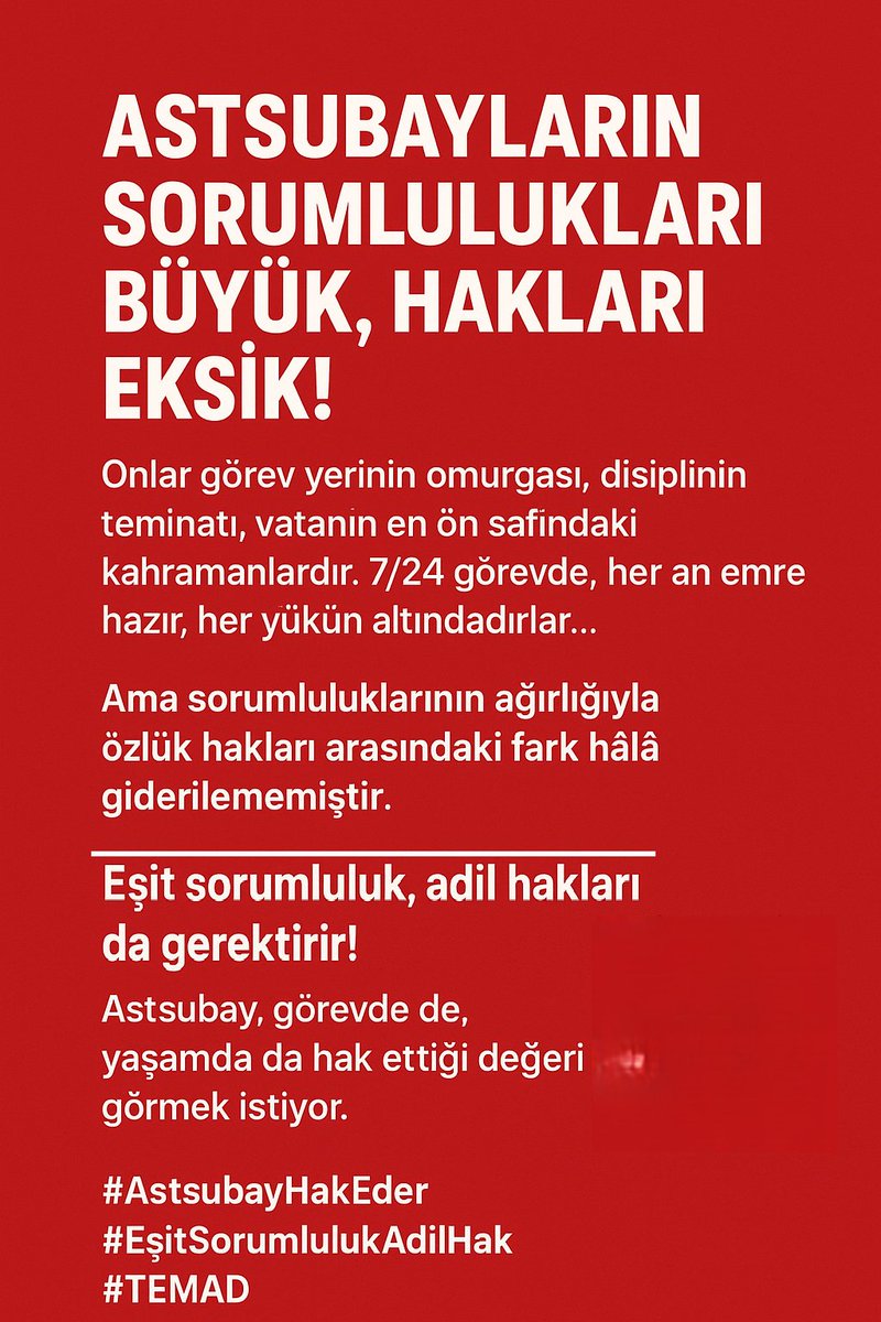 Astsubayların/emeklilerinin; Görev tazminatları, yan ödemeler, emekli aylıkları, görev riski ve mesleki yıpranma ile uyumlu değildir. Bu durum görevdeki personeli ekonomik baskı altına almakta, emeklilik döneminde ise onur kırıcı bir gelir seviyesi ortaya çıkarmaktadır.<a href="/tcsavunma/">T.C. Millî Savunma Bakanlığı</a>