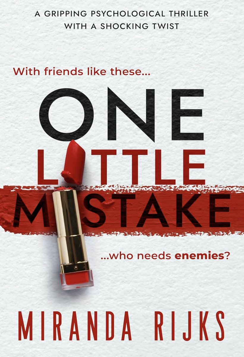 JudiHolst's tweet photo. One leaked document. Four ruined lives. ��

I reviewed "One Little Mistake" by Miranda Rijks. If you love toxic friendships and suburban secrets, this 2025 release is for you.

My review: https://t.co/nVZXFj5kRv

#BookReview #PsychologicalThriller #OneLittleMistake #MustRead https://t.co/pJOs6X3LIF