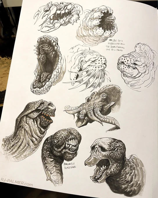 Been making an effort to doodle more on paper lately. Fun to crank out some little guys free of any Big Art™ pressure 