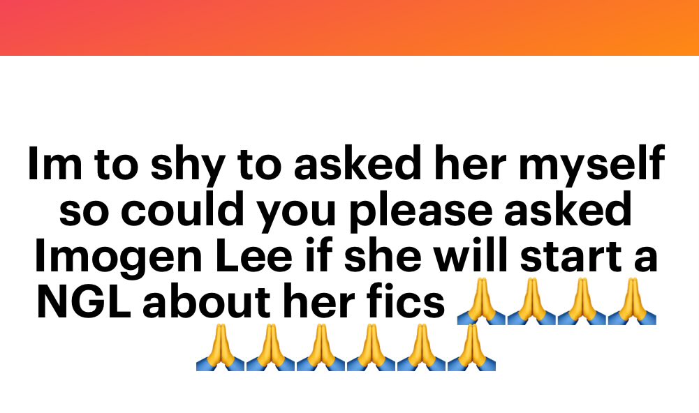 LarryFicSearch's tweet photo. @ImogenLeewriter will you?👀 https://t.co/bK1GXPOEY5