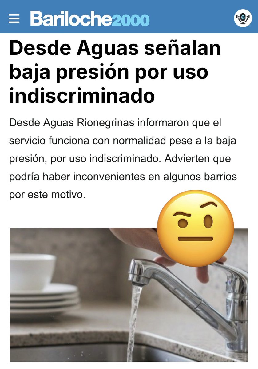 Aguas Rionegrinas le echa la culpa a los barilochenses en lugar de dar respuesta por su ineficiencia. La responsabilidad es de ellos y de las autoridades regulatorias, NO de los vecinos. No hay desarrollo sin acceso a los servicios básicos. Es hora de avanzar.