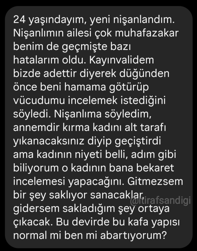 Muhtemel gelinine zar testi yapmak isteyen kaynana