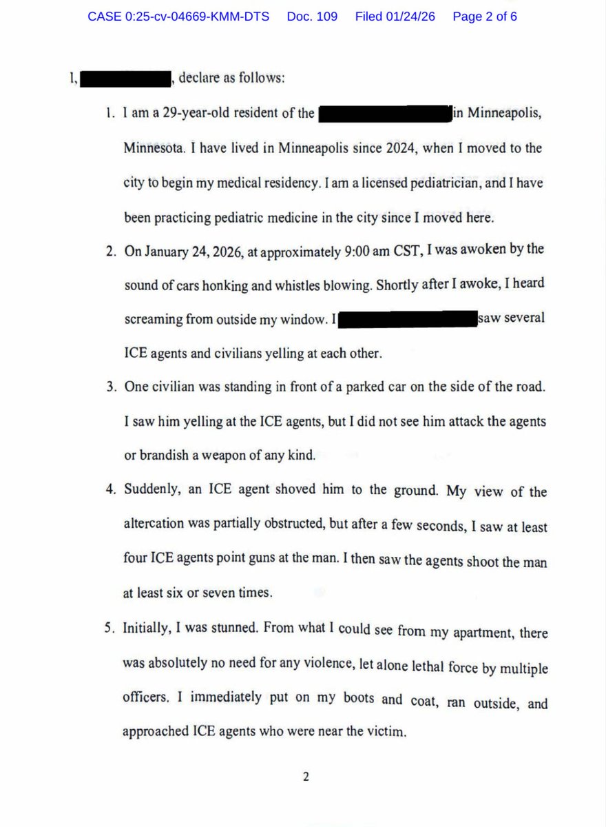 allenanalysis's tweet image. 🚨HOLY FU*KING HELL: A physician’s sworn affidavit just destroyed the official narrative.

He says he ran to the scene, identified himself as a doctor, and BEGGED to help Alex Pretti.

ICE agents blocked him, demanded a physician’s license, and still weren’t performing CPR.

When…