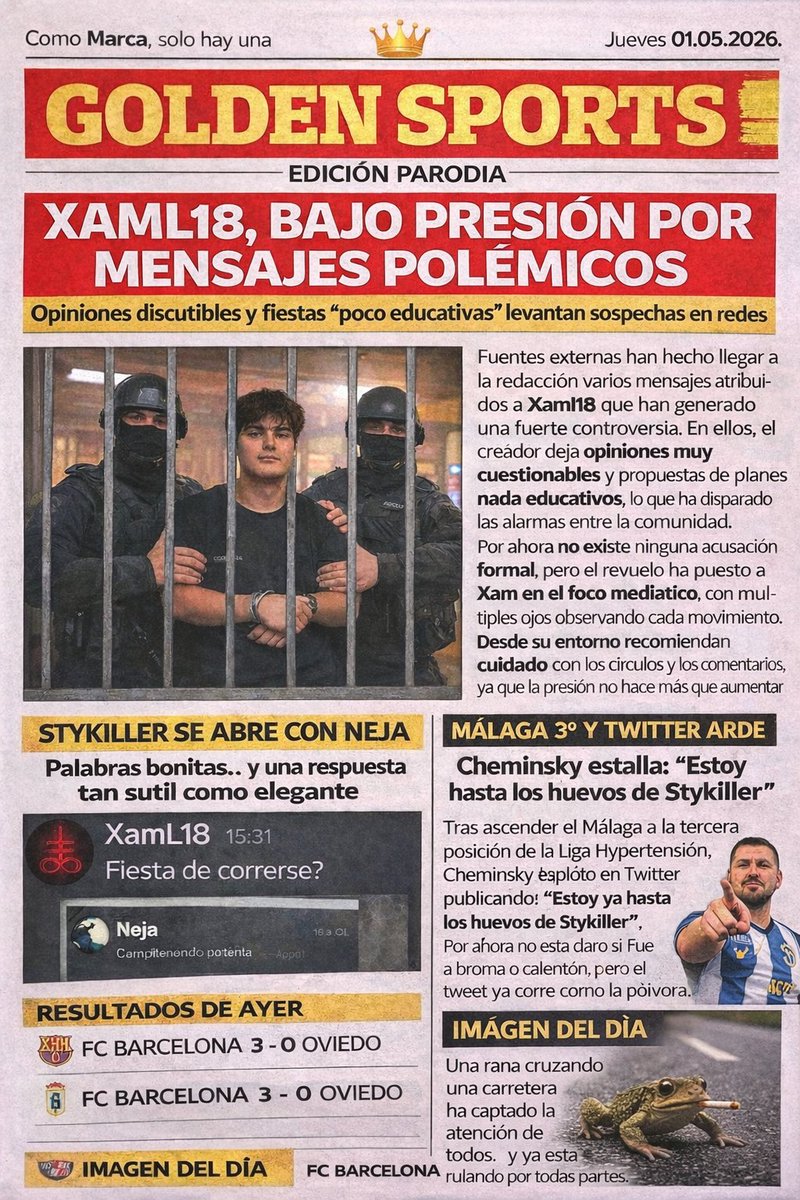 Furra181's tweet image. Día 6 de Breaking News hasta que empiece Cobblemon Galaxy, hoy tengo que pedir perdón que entre que no me iba mi aplicación de confianza y la puta ia me la lio quedo muy mierda el periódico de hoy.